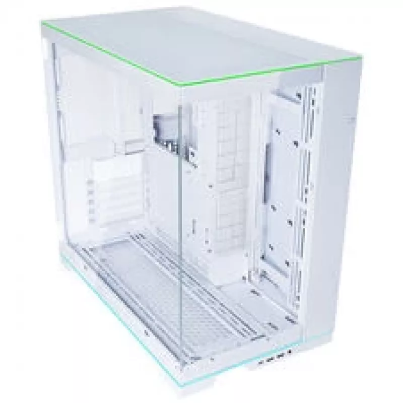 Bundle de caja para PC Lian Li O11 Dynamic EVO RGB, semitorre, ARGB, cristal templado + 3x UNI FAN SL-INF Reverse Blade Fan - blanco
