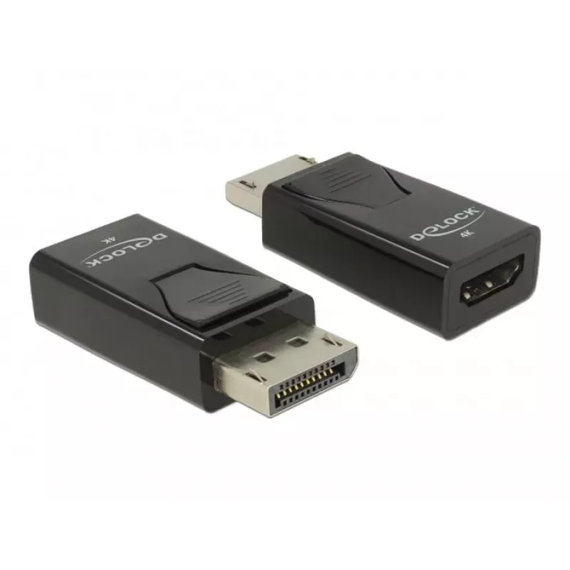 Delock Adaptador DisplayPort 1.2 macho a HDMI hembra 4K pasivo negro
