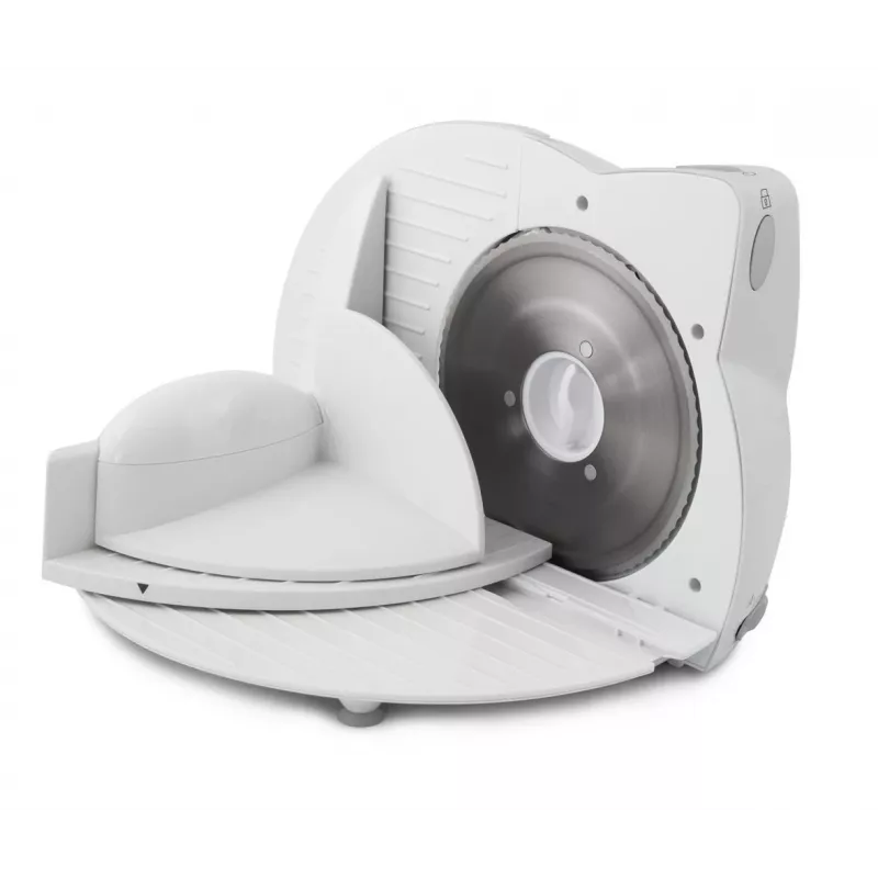 Cortadora eléctrica universal ESPERANZA EKM017W — 150 W, cuchilla de acero inoxidable de 17 cm, grosor de corte máximo 15 mm, color acero inoxidable, carcasa de plástico