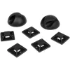 Organizador de cables OfficePal, gestión de cables negro, 136 piezas
