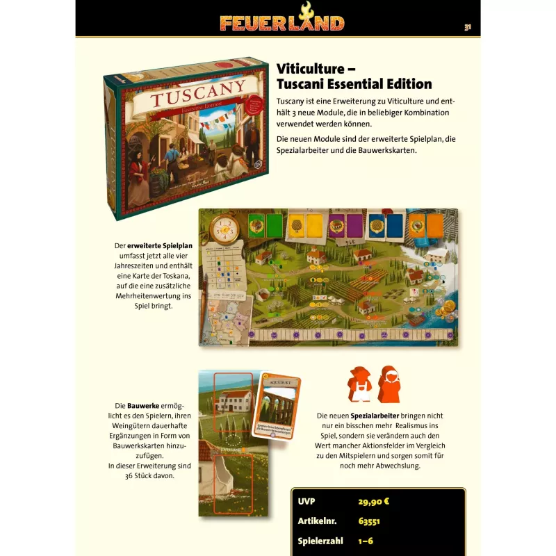 Viticulture: Tuscany Essential Edition, expansión de juego de mesa