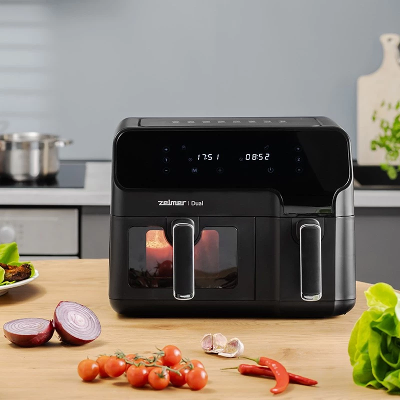Freidora de aire Zelmer ZAF9000 5,5 l + 3,5 l 2700 W negra