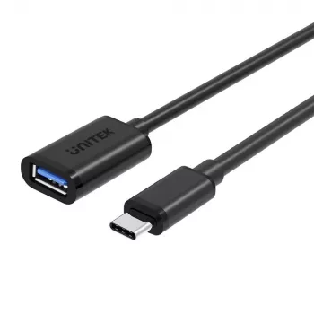 Cable USB Unitek Y-C476BK USB 3.2 Gen 1 (3.1 Gen 1) 0,2 m USB C USB A negro