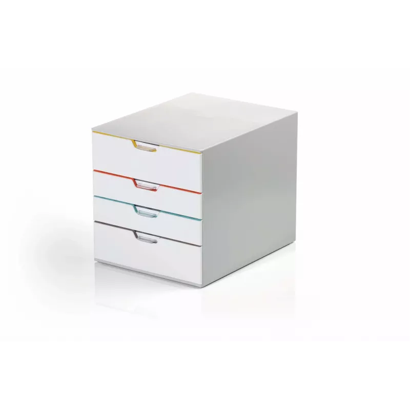 Unidad de cajones de plástico Durable VARICOLOR MIX 4 gris 4 cajones