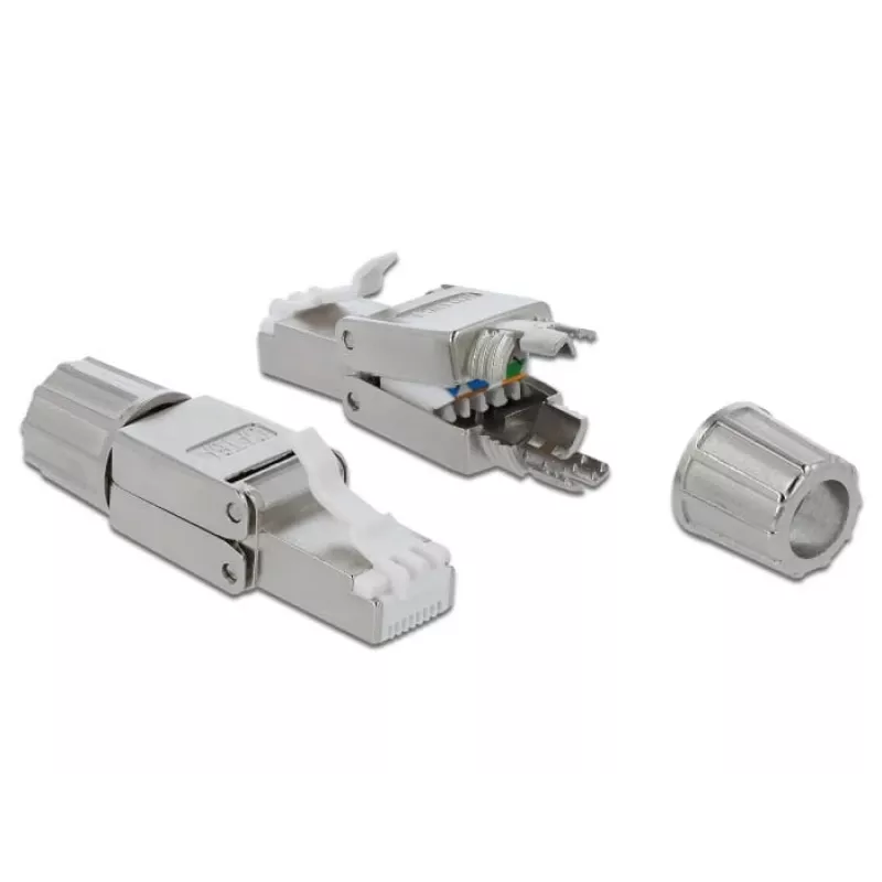 Conector de cable DeLOCK 86477 RJ-45 gris