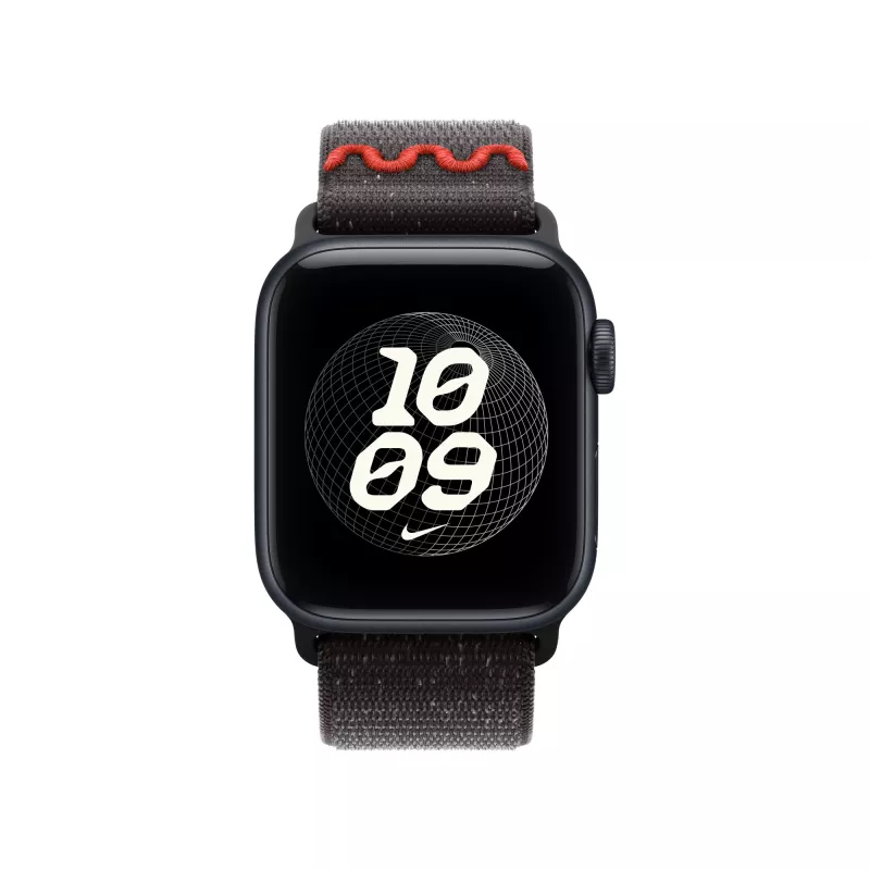 Correa Apple Nike Sport Loop negra nailon, poliéster reciclado, spandex