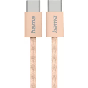 Hama Cable USB Fabric USB 2.0 1 m USB-C Naranja