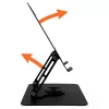 Soporte para portátil MEDIA-TECH MT2662 – ajustable en altura, plegable de aluminio para portátiles de 10–17 inch