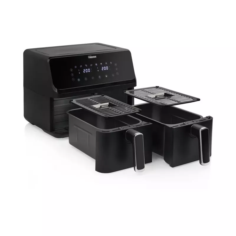Freidora Tristar FR-9026 doble 8 L independiente 2700 W freidora de aire caliente negra
