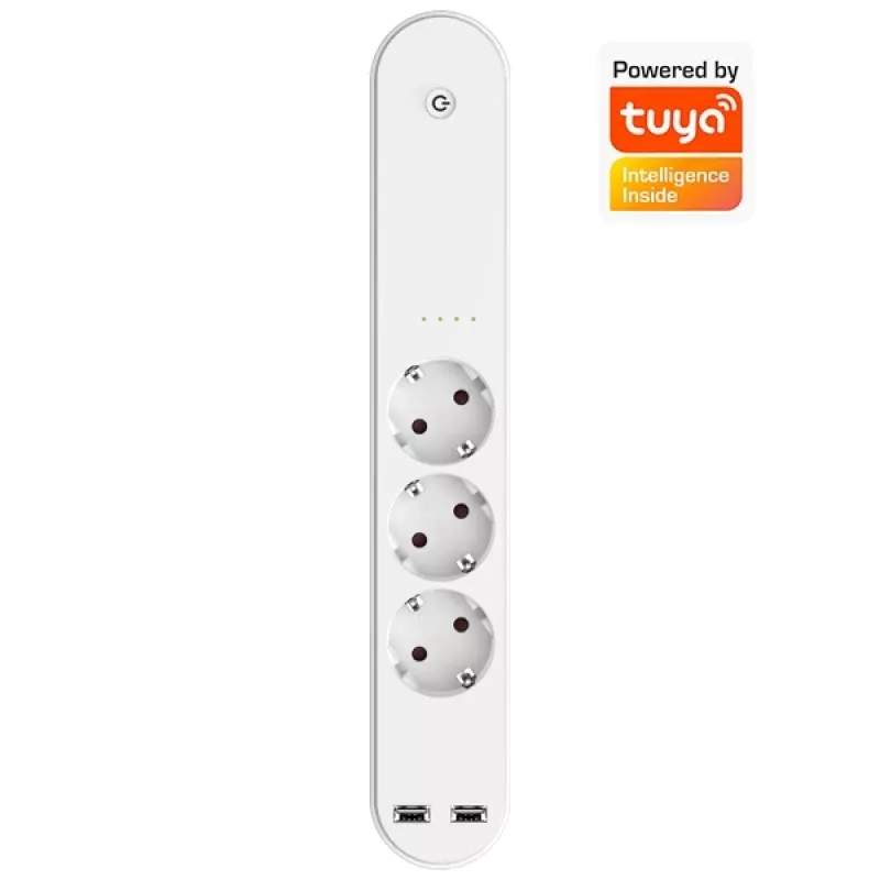 Regleta inteligente Denver SHP-310U 3 salidas AC tipo F 3680 W