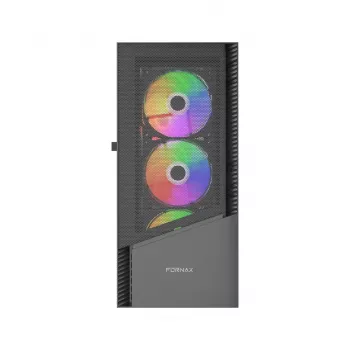 Caja de PC GEMBIRD Fornax 4300 Midi Tower ATX, cristal templado, 2 bahías de 3,5 pulgadas, 3 bahías de 2,5 pulgadas, soporte para ventiladores ARGB, USB 3.2 Gen1