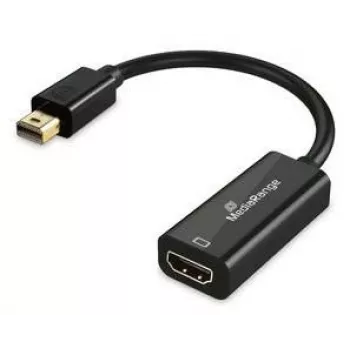 Convertidor Mini DisplayPort a HDMI MediaRange MRCS236, 10 Gbps, 20 cm, negro