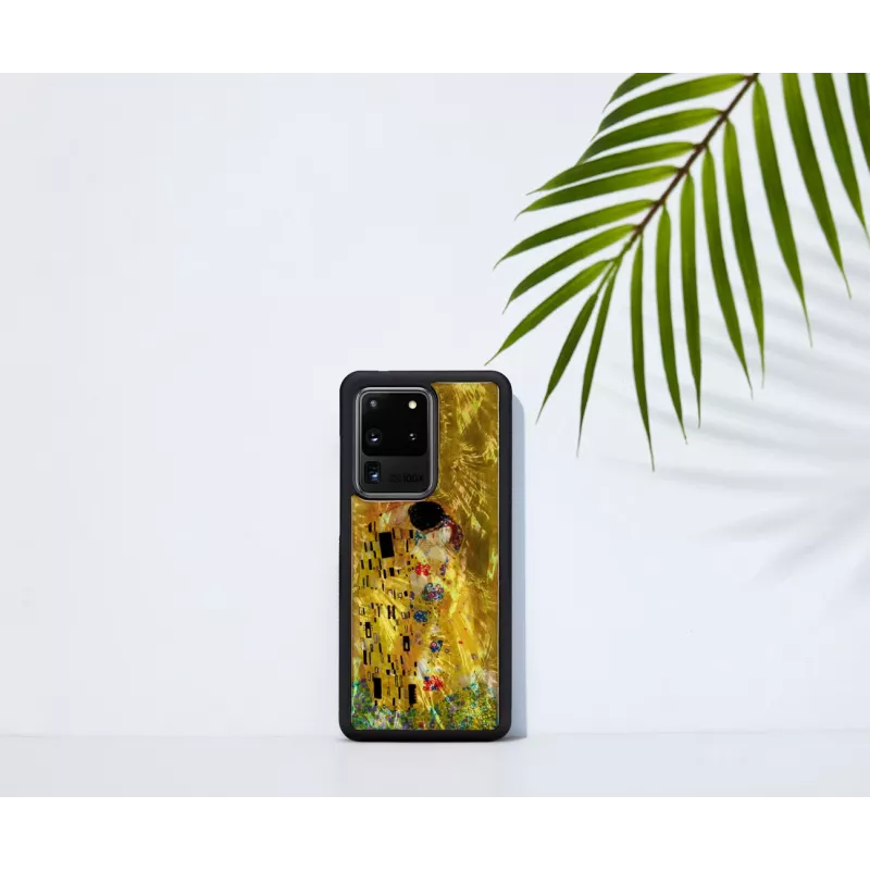 Funda protectora iKins para Samsung Galaxy S20 Ultra — diseño Kiss negro