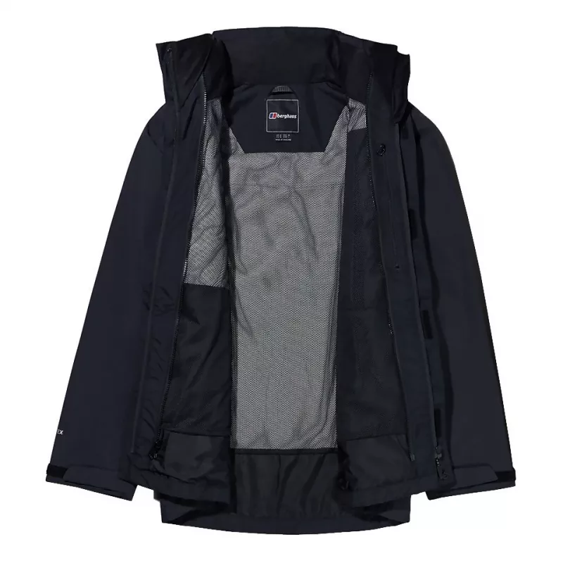 Conjunto de chaqueta Berghaus Deluge Pro 3.0 M + Hillwalker IA Shell M — capa exterior impermeable para hombre, negra