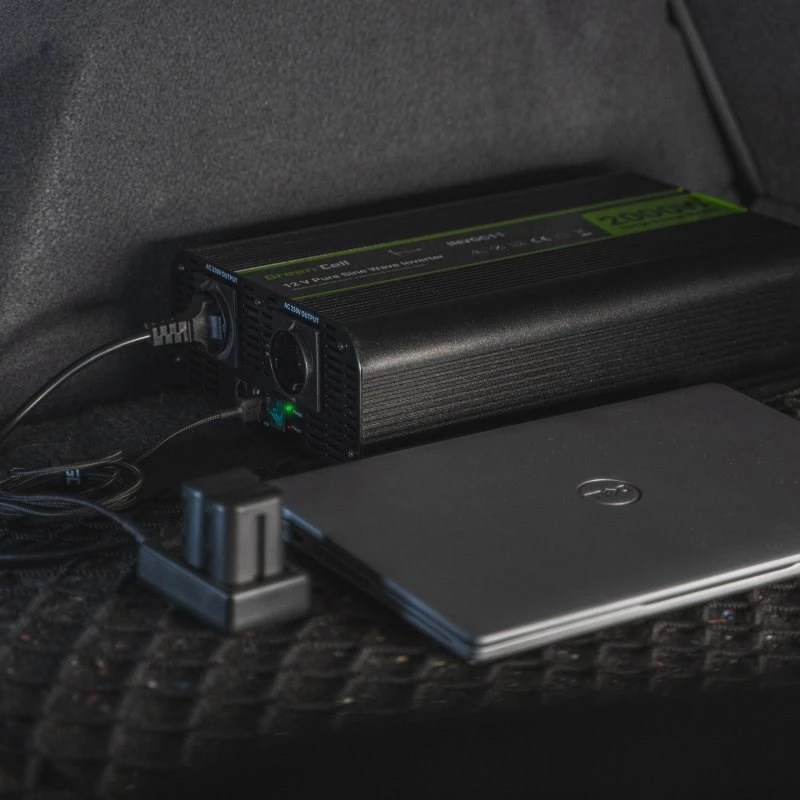 Inversor de corriente Green Cell INVGC12 coche 3000 W negro