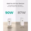 Cargador de pared ultrarrápido AUKEY PA-B6S blanco Omni a Mix GaN