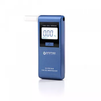 Alcoholímetro electroquímico azul