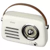 Radio portátil SAVIO RS-02 — sintonizador FM analógico, Bluetooth 5.3, alimentación por USB, 3 W, blanco