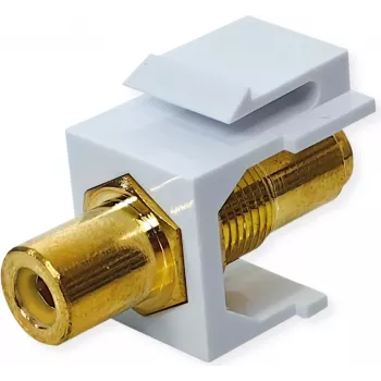 VALUE ROLINE conector hembra keystone RCA apantallado plástico amarillo (25.99.8212)