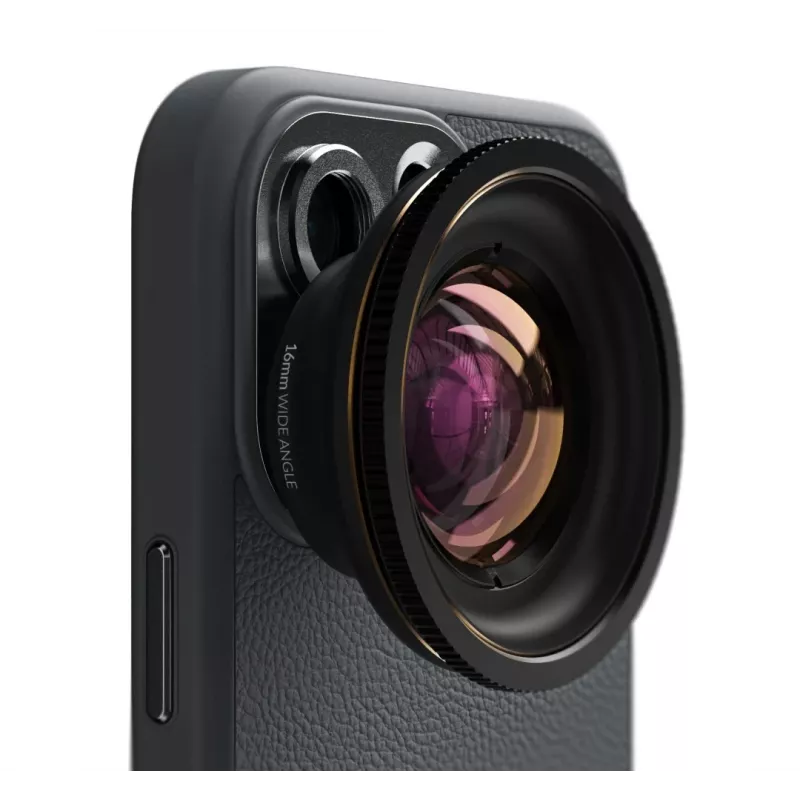 Objetivo fotográfico ShiftCam LU-WD-016-23-EF objetivo gran angular 16 mm negro dorado