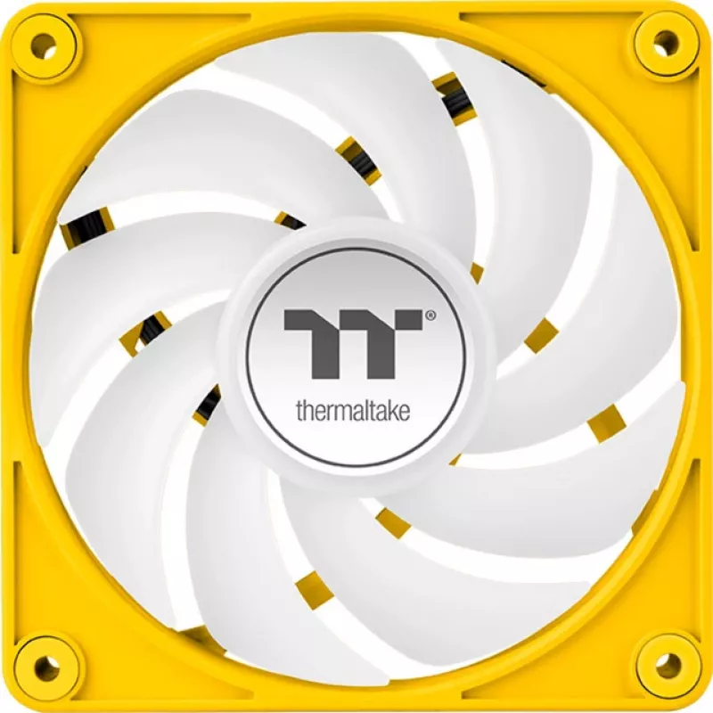Ventilador de caja Thermaltake CT140 EX ARGB 140 mm amarillo pack de 3