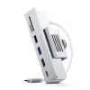 Dock para portátil / replicador de puertos Satechi ST-UCICHS USB 3.2 Gen 1 Type-C, puertos USB-A, SD/MicroSD, plata