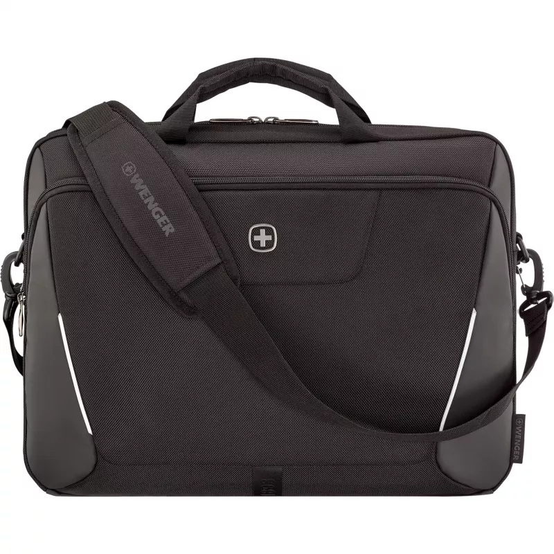 Maletín portátil Wenger XE Brief 17 – compatible con portátiles de 17 pulgadas, compartimento para tablet, negro