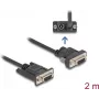 Delock 87838 Cable serie RS-232, D-Sub 9 hembra con alimentación en el pin 9 (DC 5,5 x 2,1 mm), 2 m