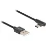 Cable DeLOCK USB 2.0 Type-A macho a USB Type-C macho acodado 3 m negro