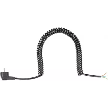 Bachmann cable espiral H05VV-F 3G 1.5mm² L 1.0m negro AEH/CEE7/7 - Cable