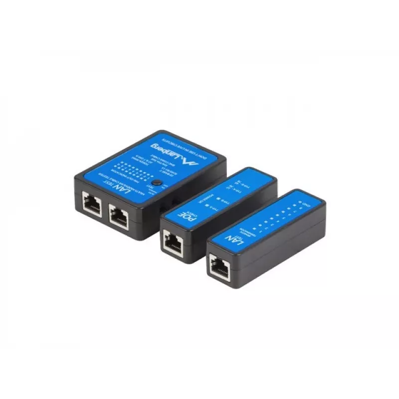Comprobador de cables de red Lanberg NT-0404 comprobador PoE negro azul
