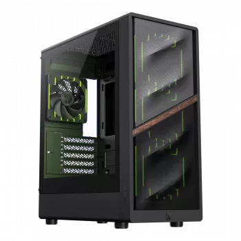 Caja Gamemax | AERIS 330 MB | negra | Mini-Tower | fuente de alimentación no incluida