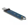 Carcasa externa para M.2 para SSD M.2 NVMe PCIe, carcasa de unidad plateada, con conector USB Type-C y Type-A