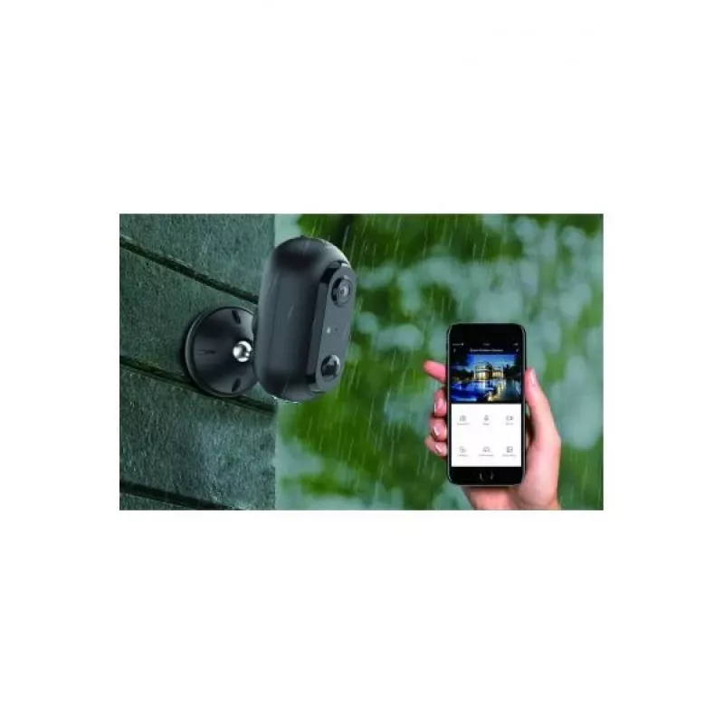 WOOX R9045 cámara de seguridad inalámbrica para exterior, WiFi, 1080p, altavoz, LED IR 7m, detección de movimiento, Micro-SD