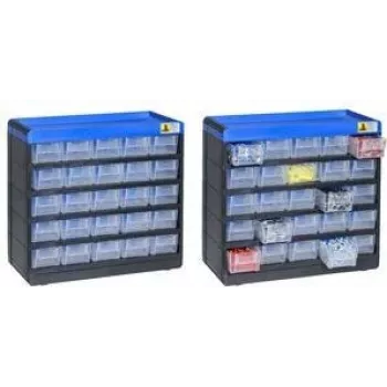 Organizador de piezas pequeñas allit VarioPlus Pro 464620, organizador modular 29/50 compartimentos, An x Al x Pr 300 x 285 mm
