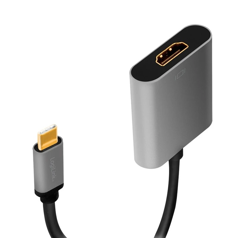 LogiLink CUA0103 cable USB 3.2 Gen1 Type-C a HDMI-A 0,15 m negro gris