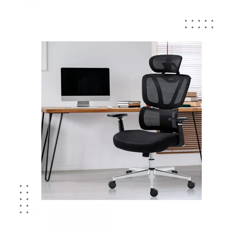 Silla de oficina mark adler Expert 4.6 negra giratoria MA-EXPERT 4.6 negra, acolchado negro, funciones ajustables