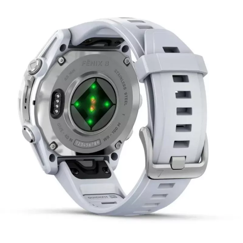 Garmin Fenix 8 3,3 cm (1,3) AMOLED 43 mm Digital 416 x 416 píxeles Pantalla táctil Plata Wi-Fi GPS (satélite)