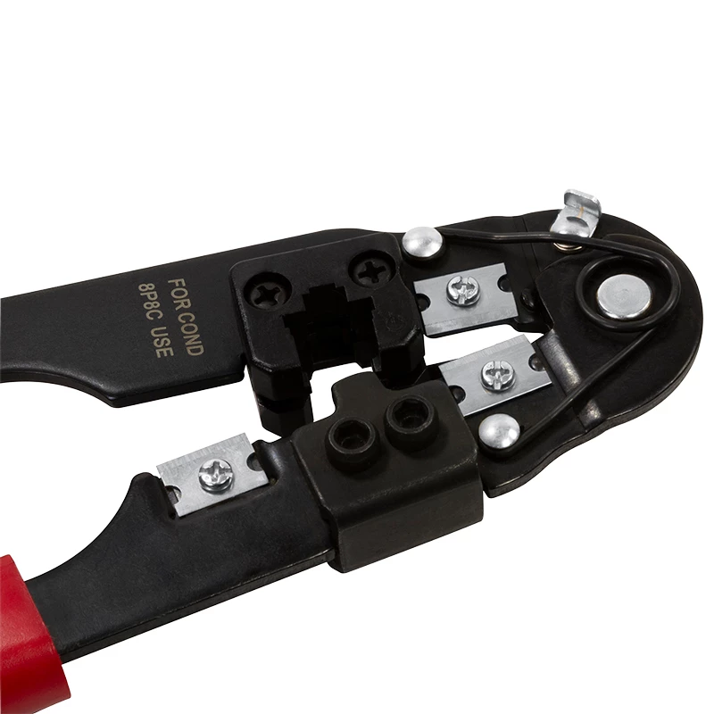 LogiLink WZ0004 Herramienta de crimpado de cables Alicate de crimpado negro. rojo