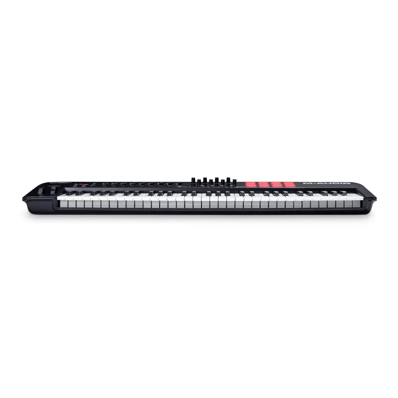 Teclado MIDI M-Audio Oxygen 61 MKV – Controlador USB de 61 teclas con 16 pads, 8 mandos giratorios, pantalla, pitch bend (negro)