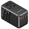 Cargador Vention FJGB0 100W GaN con 3× USB-C y 1× USB-A, negro