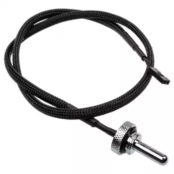Sensor de temperatura Alphacool Eiszapfen Plug G1/4 - sensor de temperatura para sistema de refrigeración líquida - cromo - 50 cm