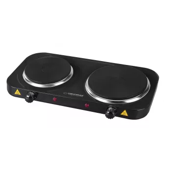 Esperanza EKH014K cocina eléctrica 2 zonas, negra