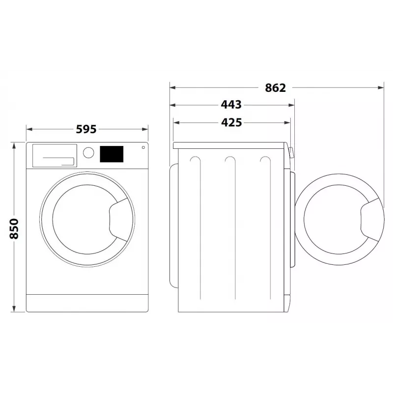 Lavadora INDESIT MTWSC61294WPL 9 kg, clase de eficiencia energética C