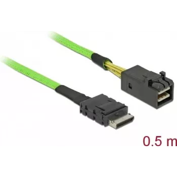 Cable SAS DeLOCK 85694 0,5 m verde