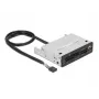 Lector de tarjetas DeLOCK 91708 USB 2.0 interno negro gris CF SD MicroSD