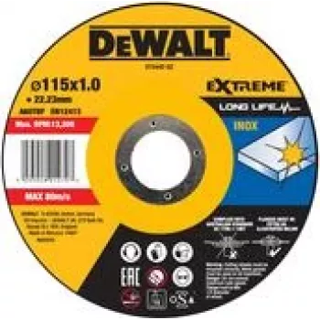 Disco de corte DEWALT 115x1x22,23 mm acero inoxidable (DT3442-QZ)