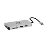 Dock USB-C Eaton Tripp Lite, doble pantalla - 4K 60 Hz HDMI, USB 3.2 Gen 1, hub USB-A, GbE, tarjeta de memoria, función de carga PD 100W, gris - Estación de acoplamiento - USB-C - 2 x HDMI - 1GbE (U442-DOCK
