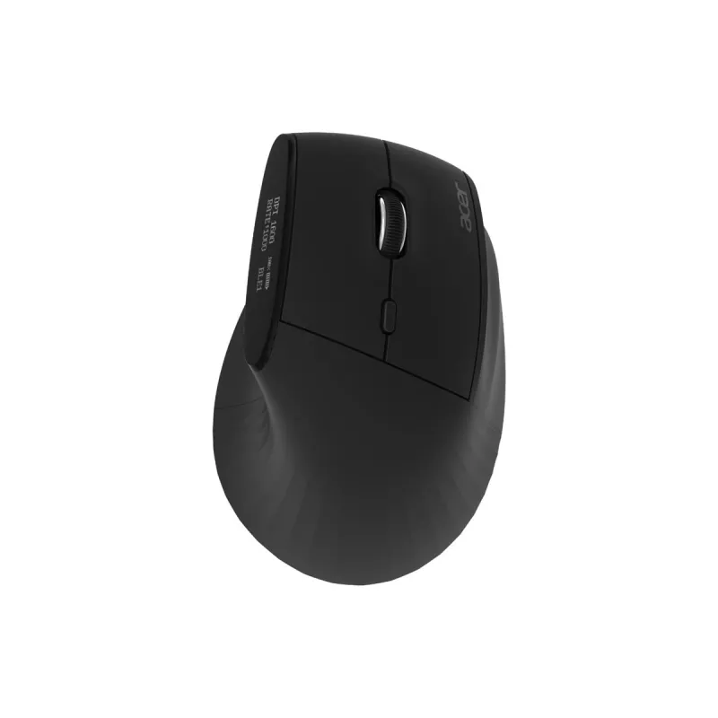 Acer Smart Fit ratón vertical HP.EXPBG.020, inalámbrico/Bluetooth 5.0, 8000 DPI, negro