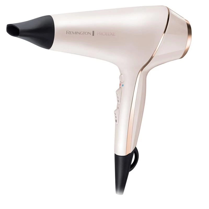Secador de pelo Remington Proluxe Ionic con difusor y concentrador dorado